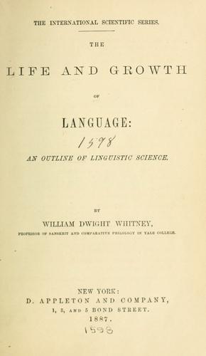 Cover for The life and growth of language