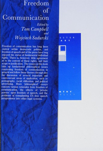 Cover for Freedom of communication