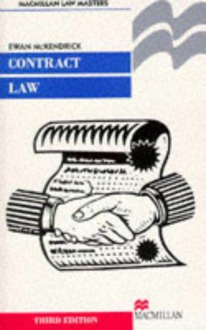 Cover for Contract Law (Palgrave Law Masters)