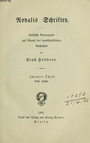 Cover for Schriften