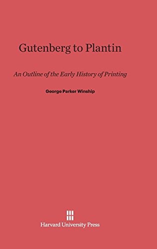 Cover for Gutenberg to Plantin