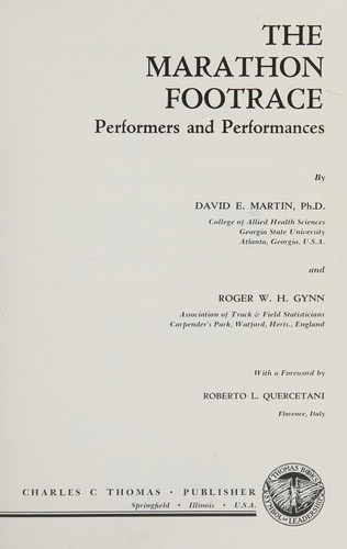 Cover for The marathon footrace