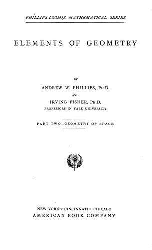 Cover for Elements of Geometry