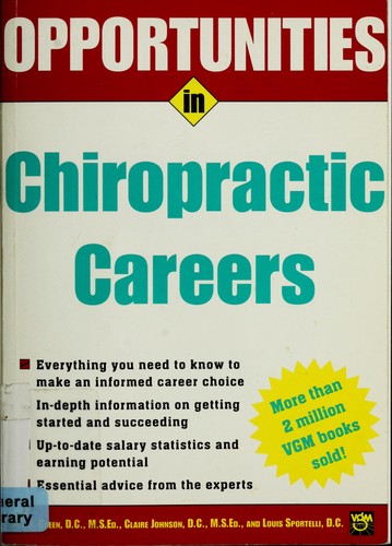 Cover for Opportunities in chiropractic careers