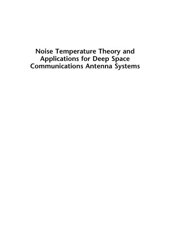 Cover for Noise temperature theory and applications for deep space communications antenna systems