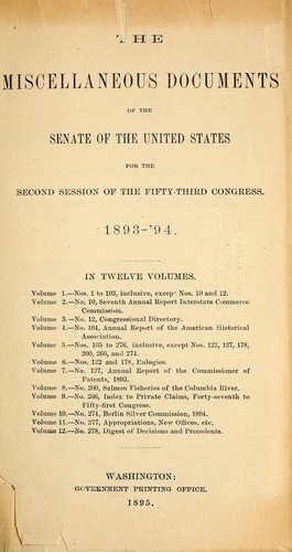 Cover for List of private claims brought before the Senate of the United States from the commencement of the Forty-seventh Congress to the close of the Fifty-first Congress.