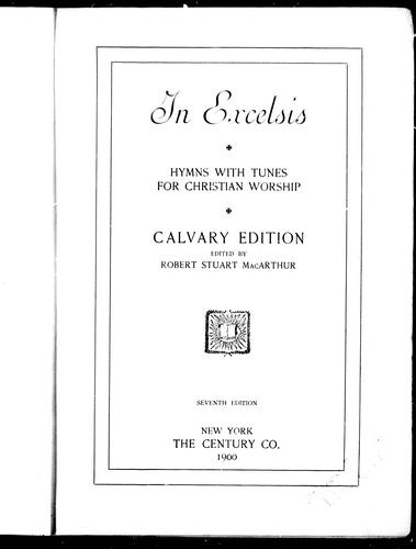 Cover for In Excelsis