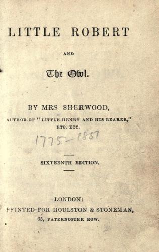 Cover for Little Robert and the owl