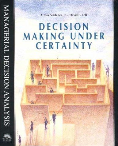 Cover for Decision Making Under Certainty