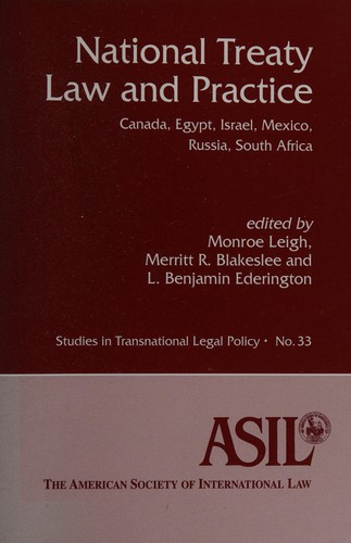 Cover for National treaty law and practice