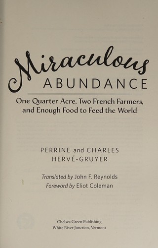 Cover for Miraculous abundance