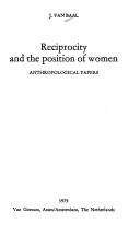 Cover for Reciprocity and the position of women