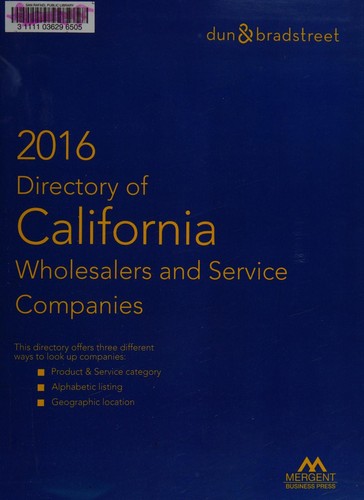 Cover for Harris directory of california wholesalers & service companies 2016