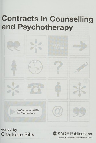 Cover for Contracts in counselling and psychotherapy