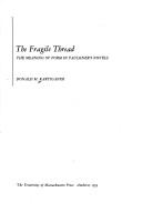 Cover for The fragile thread