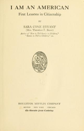 Cover for I am an American