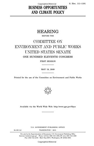 Cover for Business opportunities and climate policy