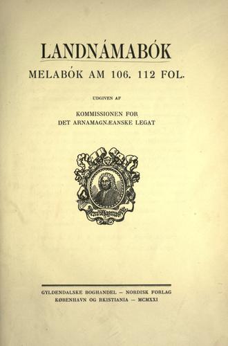 Cover for Íslendingabók.