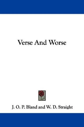 Cover for Verse And Worse