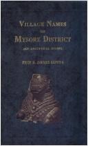 Cover for Village names of Mysore District