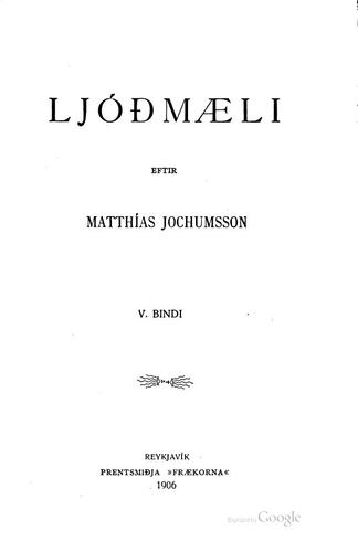 Cover for Ljóðmaeli