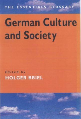 Cover for German Culture and Society