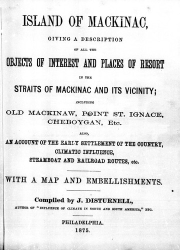 Cover for Island of Mackinac