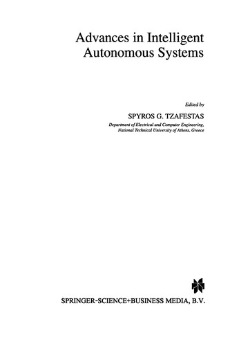 Cover for Advances in intelligent autonomous systems