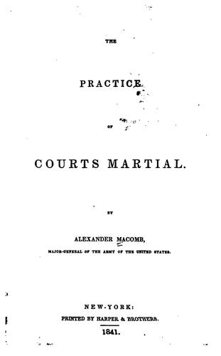 Cover for The practice of courts martial.
