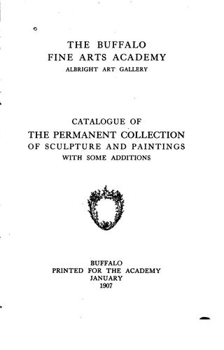 Cover for Catalogue of the Permanent Collection of Sculpture and Paintings, with Some ...