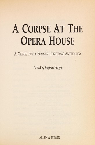 Cover for A corpse at the opera house