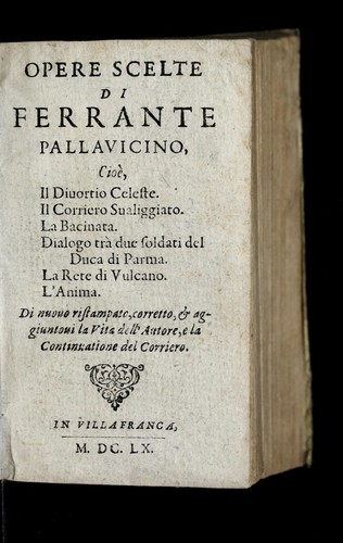 Cover for Opere scelte di Ferrante Pallavicino