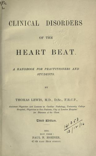 Cover for Clinical disorders of the heart beat.