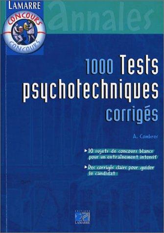 Cover for 1000 tests psychotechniques corrigés