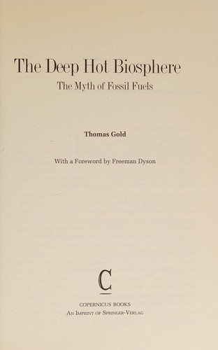 Cover for The deep hot biosphere