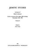 Cover for Semitic studies