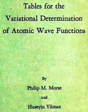 Cover for Tables for the variational determinations of atomic wave functions