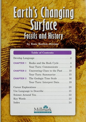 Cover for Earth's changing surface