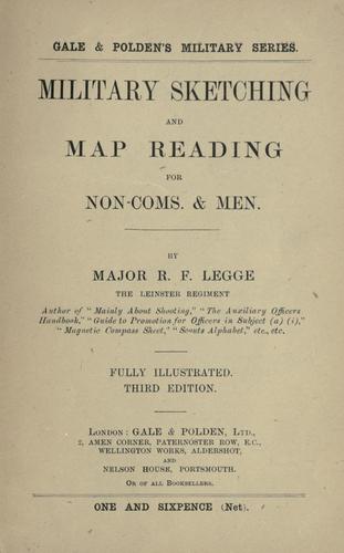 Cover for Military sketching and map reading for noncoms. & men.