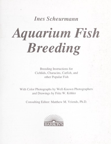 Cover for Aquarium fish breeding