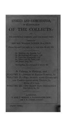 Cover for Stories and catechisings in illustration of the Collects; or, A year with the first-class boys ..