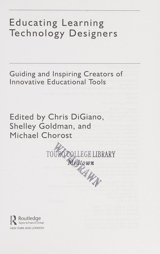 Cover for Educating Learning Technology Designers