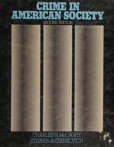 Cover for Crime in American society