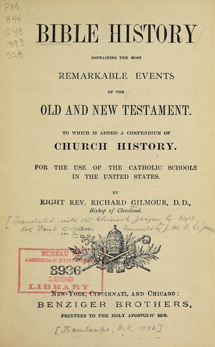 Cover for [Bible history