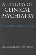 Cover for A history of clinical psychiatry