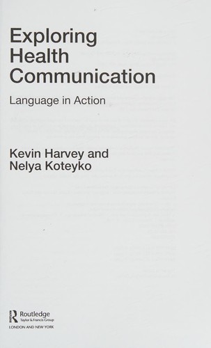 Cover for Exploring health communication