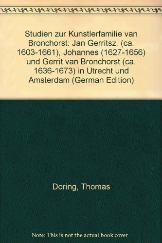 Cover for Studien zur Künstlerfamilie van Bronchorst