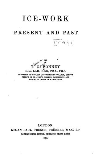Cover for Ice-work, present and past