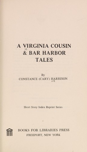 Cover for A Virginia cousin