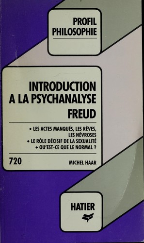 Cover for "Introduction à la psychanalyse", Freud